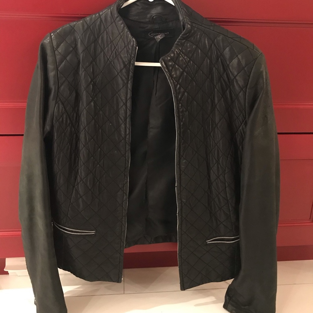 Context Leather Jacket Sz 8